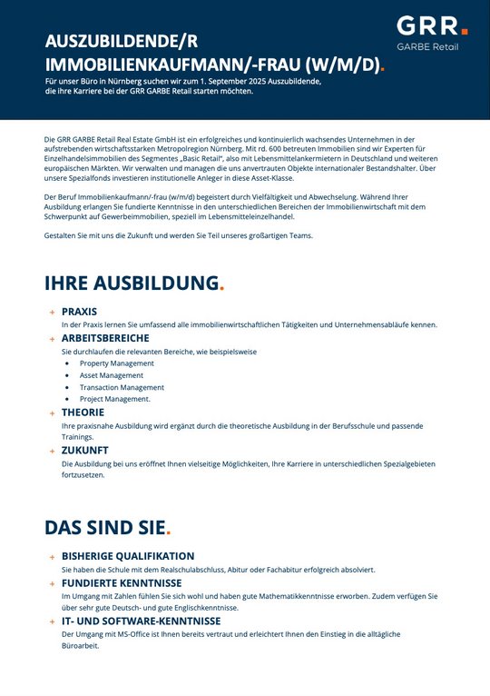 Vorschau Stellenanzeige