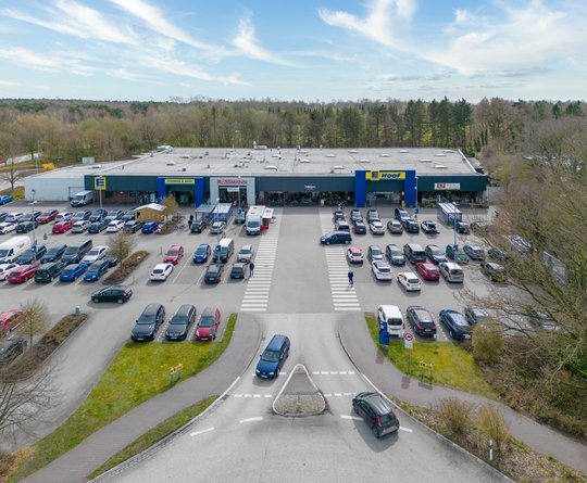 Vogelperspektive auf Markt in Osterrönfeld