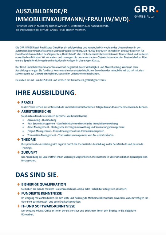 Vorschau Stellenanzeige