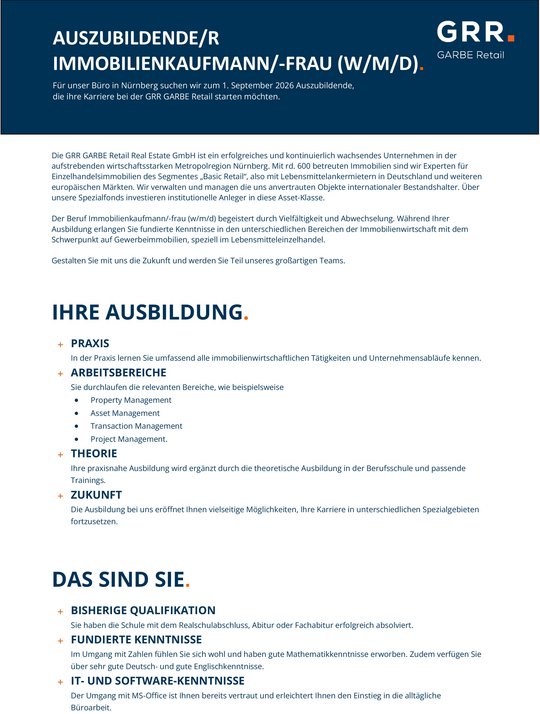 Vorschau Stellenanzeige