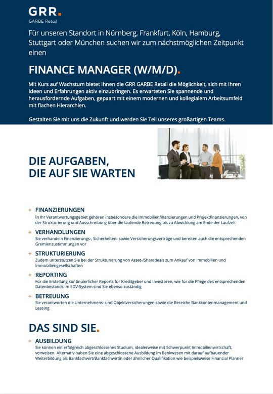 Vorschau Stellenanzeige PDF