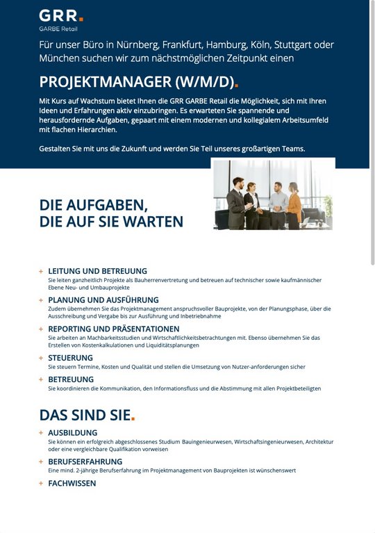 Vorschau Stellenanzeige PDF