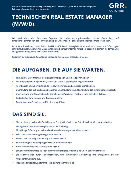 Vorschau Stellenanzeige